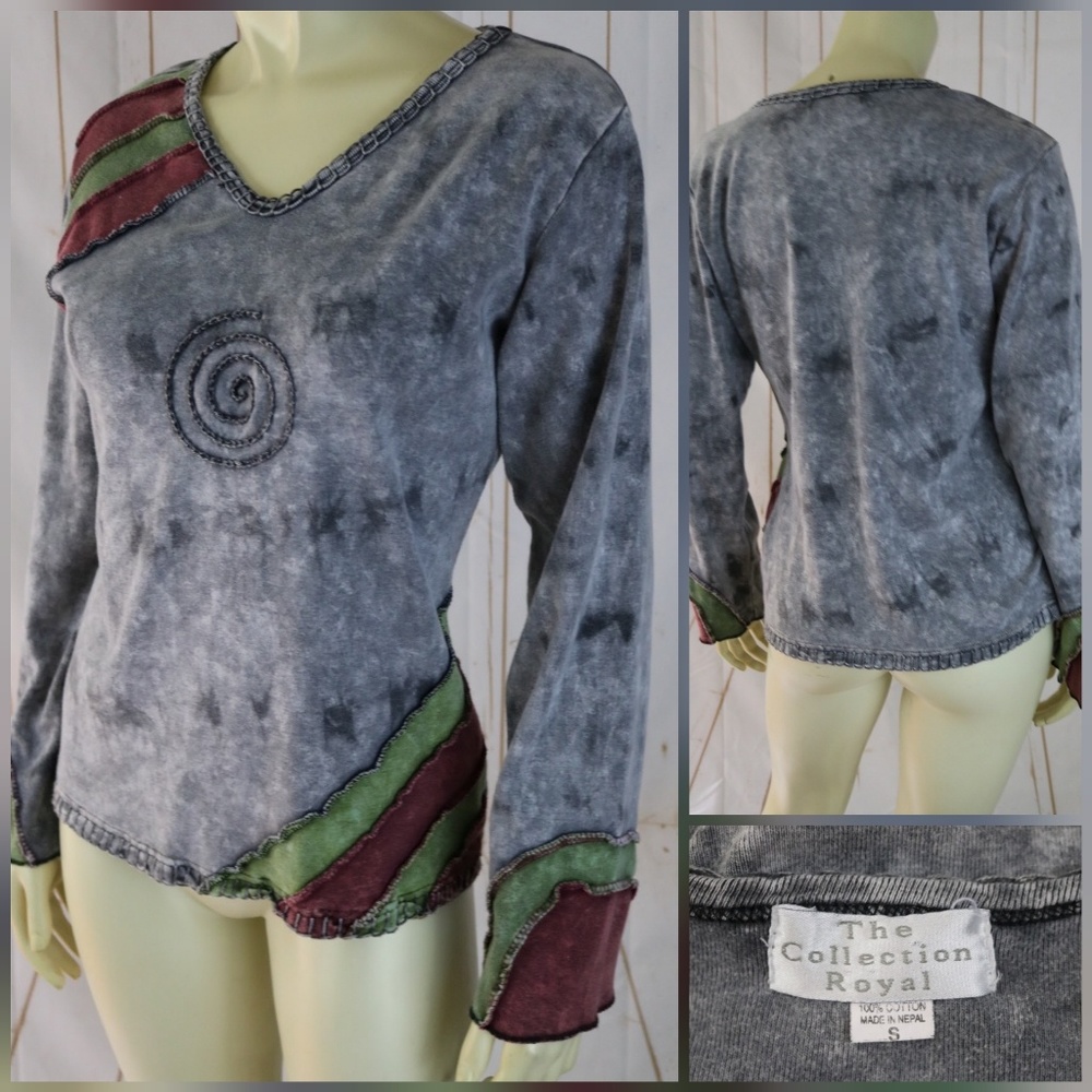 The Collection Royal Top S Cotton Knit Tie Dye